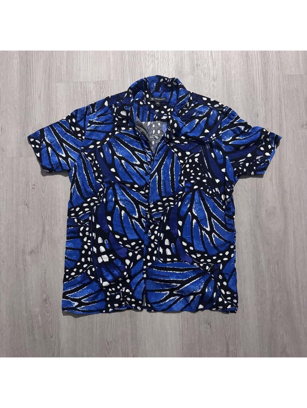 INC International Concepts Men's Blue and Multi Shirt